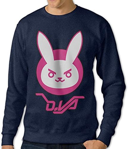 Overwatch Dva Men Long Sleeve Fleece Crew
