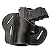 Relentless Tactical The Ultimate 3 Slot OWB Leather Gun Belt Holster - Fits S&W Shield/Glock/Springfield XD Black Left Handed