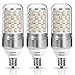 LOHAS E12 LED Light Bulb, 85W Equivalent LED, 9Watt T10 LED Corn Light Bulb, E12 Candelabra Base for Chandelier Lighting, Warm White 2700K, 360 Degree Beam Angle, Not-Dimmable (3 Pack)
