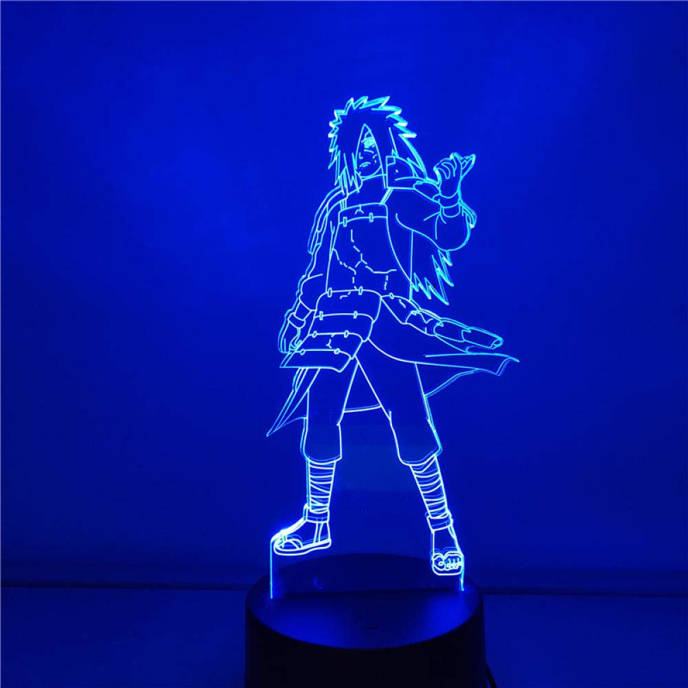 Amazon Com 3d Night Light Led Anime Naruto Uchiha Madara Led Night Light Naruto Figure 3d Anime Night Lamp For Kids Bedroom Children Toys Gift Sgfg Baby