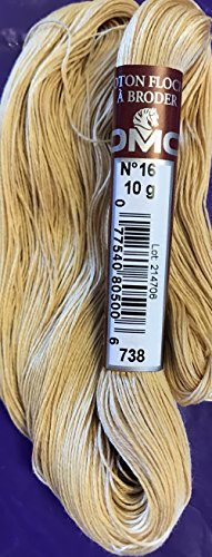 FLOCHE-DMC COTON FLOCHE A BRODER-COLOR 738-LIGHT STRAW BROWN