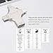 USB Flash Drive 32GB External Storage Expansion Memory Stick,Yafeite Thumb Drive Lightning Connect iPhone Android Type C PC 4 in 1 (Silver) (Flash Drive 4 in 1)