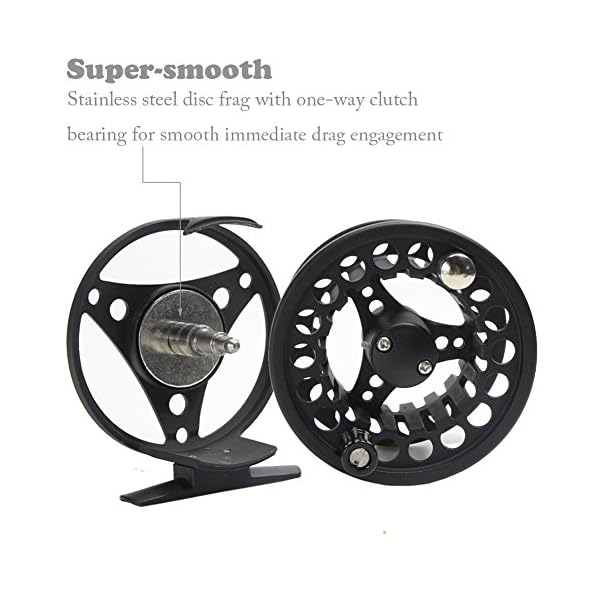 Croch-Fly-Fishing-Reel-with-CNC-machined-Aluminum-Alloy-Body-with-100FT-Fly-Lines-and-Tapered-Leader