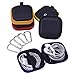 eBoot Earbud Case Mini Carrying Pouch with Carabiner for Earphone and USB Cable, 5 Colors