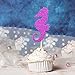 36-Pack Mermaid Cupcake Toppers Picks, Glitter Cake Toppers Food Sticks for Mermaid Themed Party Cake Decoration Supplies