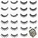 Urbun 4 Styles 12 Pairs Multipack Luxurious Real Mink 3D Natural False Eyelashes Cross Long Black Makeup Eye Lashes