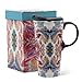 Topadorn Tall Ceramic Travel Mug with Sealed Lid Coffee Cup with Color Box, 17oz. Colouration