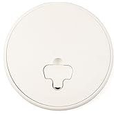 T. H. Marine T-H Marine Boat Hatch Deck Access Plate - Cam-Out Quick Release Round Inspection Hatch Port Hole Cover Plate Includes Textured Waterproof Lid - 8", White