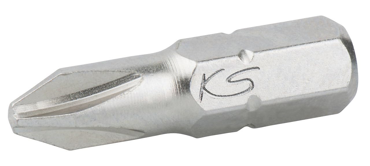 KS Tools '1/4 "Cross Slotted Bit PH # 2 25 mm S2 Type C