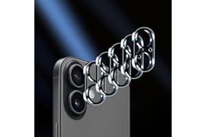 5-Pack Camera Lens Protector for iPhone 17 / iPhone 16 / iPhone 16 Plus, 9H Tempered Glass Camera Cover Screen Protector Acce
