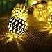 GlowGeek Globe String Lights, Moroccan Ball String Lights Warm White,20 LED Fairy Orb Lantern String Lights for Outdoor Garden, Yard, Patio, Party, Home Decoration