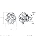 Love Knot Stud Earrings for Women Girls Cubic Zirconia Post Earrings Plated 14k White Gold, with BuycitKy PU Jewelry Pouch