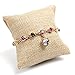 JJG GraceAngie 10 Pcs Burlap Pillow Bracelet Watch Jewelry Display Stand Organizer 3.15x3.15''