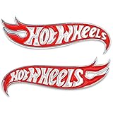 Chevy Camaro Hot Wheels LH & RH Fender Emblems - Red & Chrome