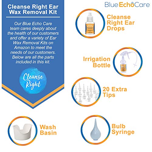 Blue Echo Care Cleanse Right Ear Wax Removal Tool Kit for Ear Cleaning