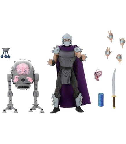 特撮 Neca - Figurine TMNT - 2-Pack Leonardo &amp; Shredder 18cm - 0634482540770 Leonardo vs Shredder Cartoon 2-Pack Teenage Mutant Ninja