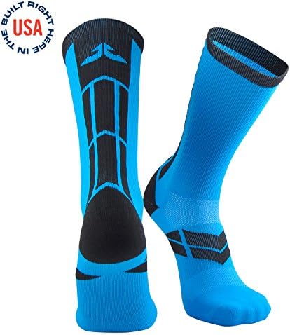 Epivive Velocity Electric Blue & Black Football, Basketball, Lacrosse Socks (Medium)