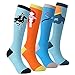 4 Pack 100% Cotton Knee High Socks Long Women Game Of Thrones Editon (M Sizes 9-12, MuLti)