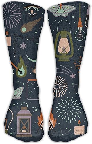Light The Way Mens Women Dress Socks Novelty Badminton Comfort Moisture Wicking Non Slip Sock Shoe Size 6-10