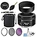Canon EF 50mm f/1.8 STM Lens + 49mm Metal Lens Hood + Lens Pouch + HD Filter Kit + Blower + Pen + Started Kit
