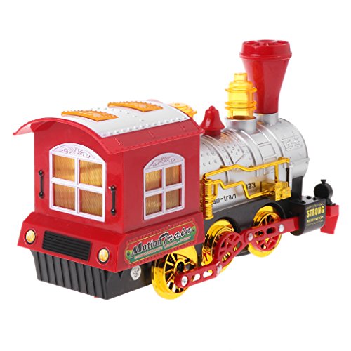 CHONE Electric Bubble Blowing Toy with Light and Music, Train Shape Battery Powered Locomotive Engine Bubble Blowing Machine With 5 Ounce Bubble Solution and Funnel, 3 x AA batteries(not included)