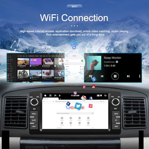 Fuluku 2+64G Android 13 Car Radio for Toyota Corolla E120 2000-2006 with Wireless Carplay Android Auto, 7 Inch Touch Screen Radio with Bluetooth/WiFi/GPS/Security Camera/FM/RDS/SWC