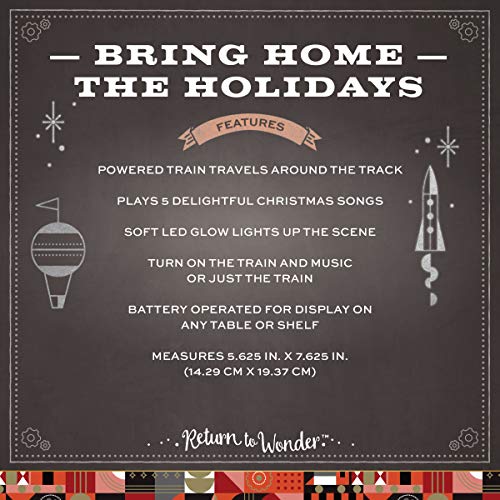 FAO Schwarz Holiday Snow Globe with Moving Train, Charming Christmas Scene with Santa Claus, Tree and Giraffe, Plays 5 Classic Christmas Songs, Battery-Powered Holiday Keepsake Décor with LED Glow - Thumbnail 2