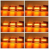 Orion Motor Tech 54 LED Amber Emergency Service Truck Car Vehicle Strobe Warning Light/Lightbars for Deck Dash Grill Windshield Headliner