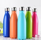 Stainless Steel Water Bottle for Kids School: 12 oz Double Wall Insulated Cola Bottle Shape for Cold and Warm Drinks, BPA Free Metal Sports Bottle For Boys, Girls & Women, Vacuum Sealed Leak Proof Lid