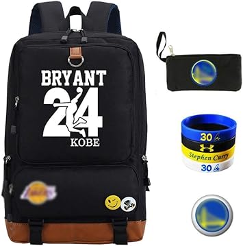 Amazon Co Jp Nbaスター コービー ブライアント スクールバックパック 高容量リュック通学旅行の学生のバックパックのファンbookbag水抵抗力が少年少女の子供 バスケットボールファンのための最高の贈り物 joz スポーツ アウトドア