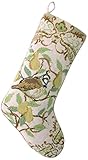 Vintage Style Partridge in a Pear Tree Christmas Stocking, Wool Needlepoint, 11 Inch X 18 Inch