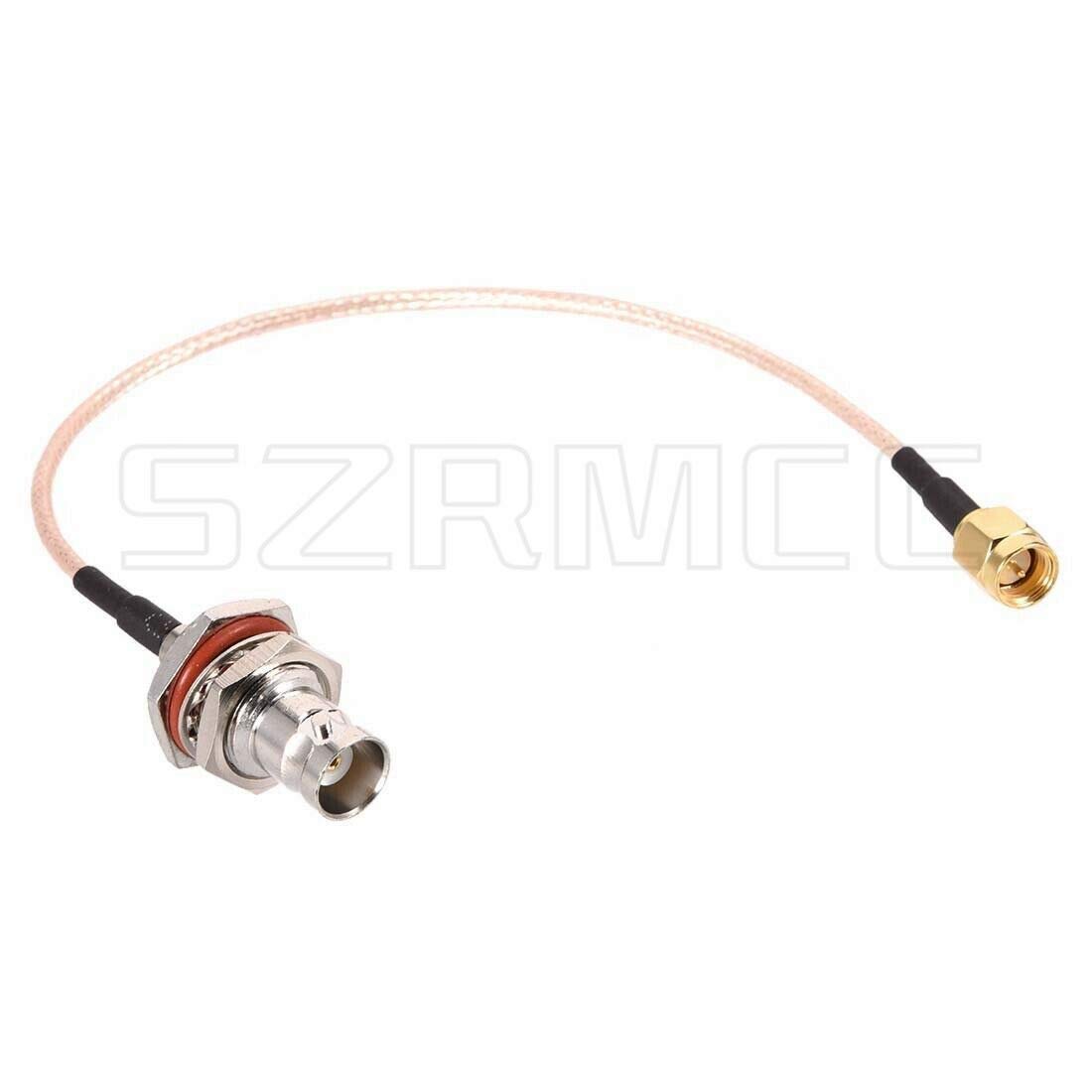 SZRMCC SMA Male Plug to BNC Female Jack RG316 RF Coaxial Pigtail Antenna Cable (Pink Cable, 30cm)