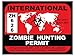 International Zombie Hunting Permit (Bumper Sticker)