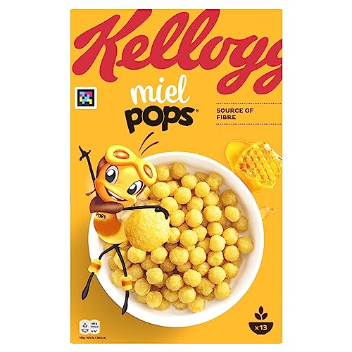 Miel Pops - Cereales de arroz inflado con sabor a miel - Paquete 400 g