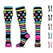 NEWZILL Medical Compression Socks for Women and Men Circulation 20-30 mmHg Best Compression Stockings for Running Athletic Travel Flight Nurses Pink