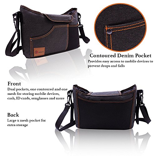 Best Universal Stroller Organizer Bag with Double Two Drink Cup Holders for Smart Moms - Baby Umbrella Stroller Storage Accessories for Shower Gifts Ideas - Bonus Shoulder Strap and Hook