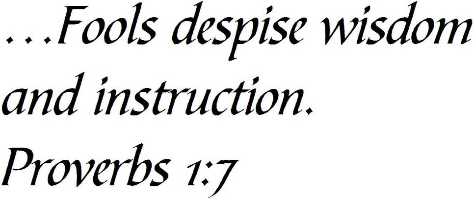 fools despise wisdom and instruction