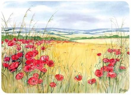 Small Premium Glass Chopping Board - Poppies Kitchen Worktop Saver Protector