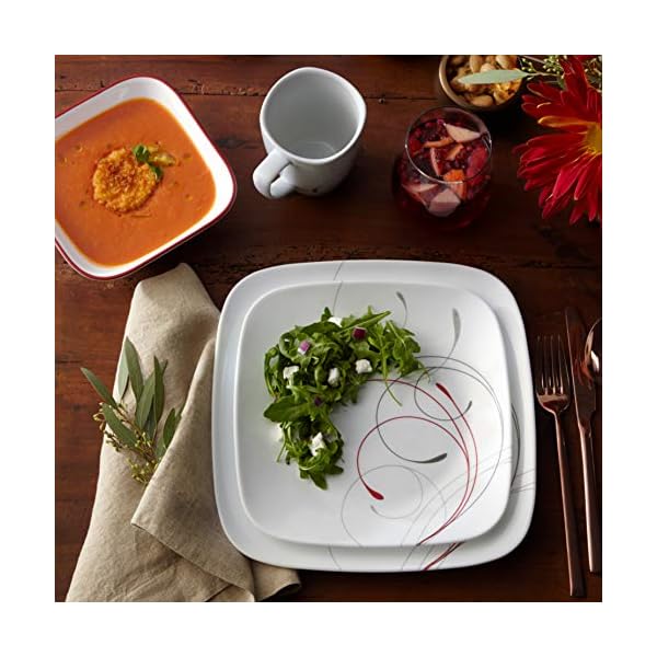 Corelle 18Piece Chip Resistant Splendor Dinnerware Set, Service for 6 The Home Kitchen Store