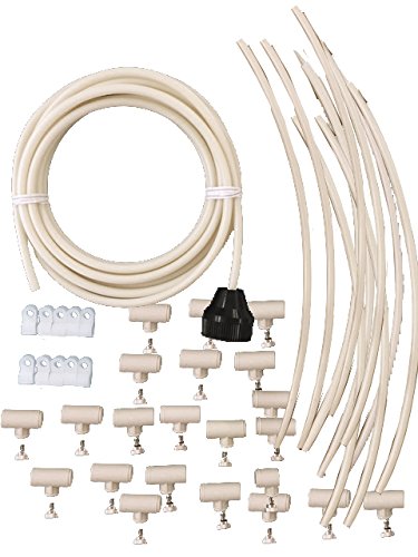Mistcooling Patio Misting Kit Assembly - Make your own Misting System (24Ft - 4 Nozzles)
