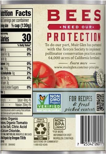 MUIR GLEN ORGANIC DICED TOMATOES, 14.5 OZ.