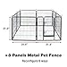 Allmax Metal Pet Fence, Black