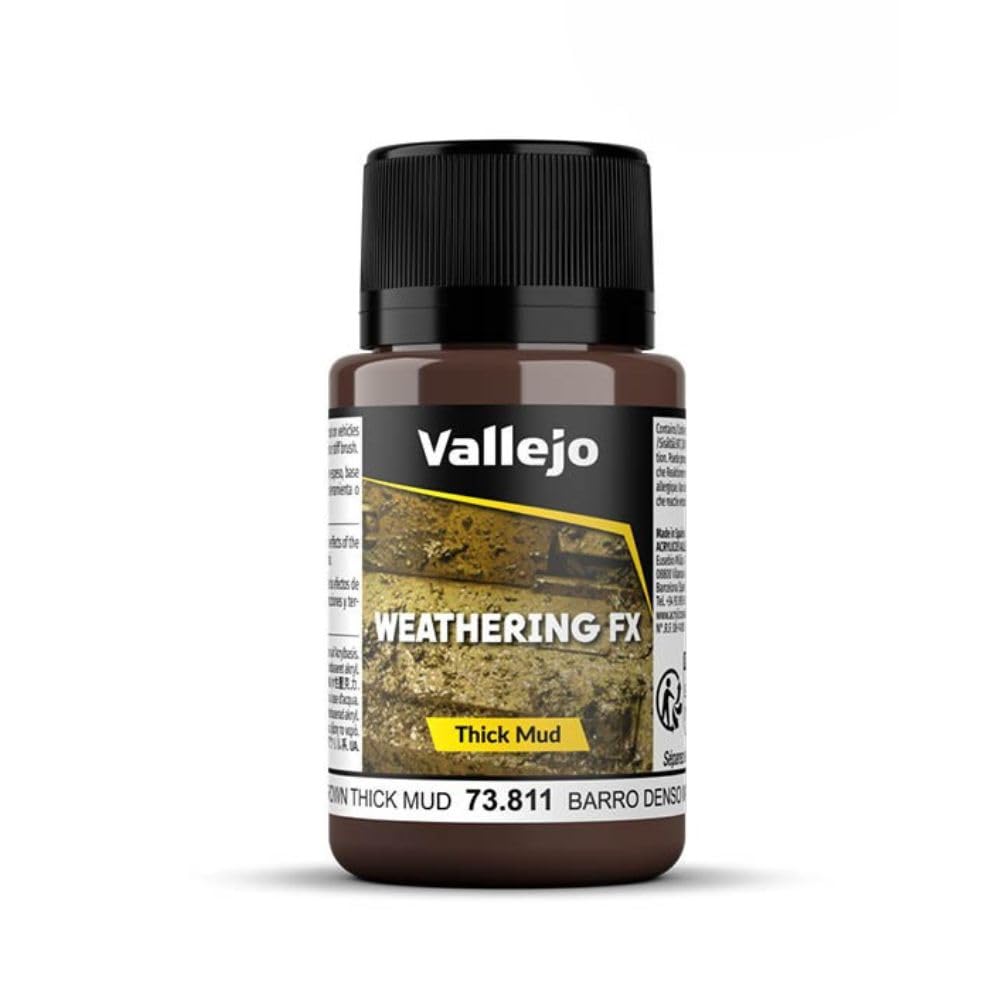 Vallejo 40 ml "Brown Thick Mud" Weathering Effect Bottle