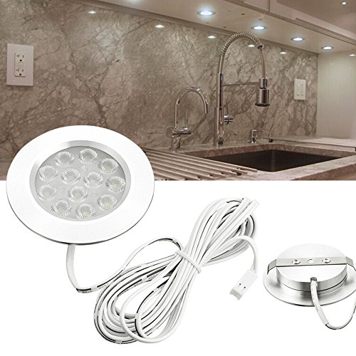 WarmCare 12V LED RV Ceiling Dome Light Interior Lighting Downlight for Trailer Camper Motorhome Sailboat Yacht White 4Pcs - Thumbnail 7