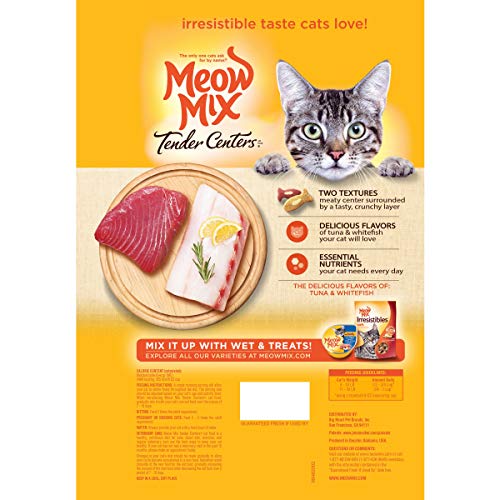 Meow Mix Tender Centers Dry Cat Food, Tuna & Whitefish, 13.5 Pound Bag Pricepulse