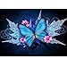 DIY 5D Diamond Painting by Number Kits, Full Drill Crystal Rhinestone Embroidery Pictures Arts Craft for Home Wall Decor Gift (Butterfly, 11.8x15.7inch)