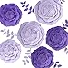 KEY SPRING 3D Paper Flower Decorations, Giant Paper Flowers, Large Handcrafted Paper Flowers (Purple, Lavender Set of 6) for Wedding Backdrop, Bridal Shower, Baby Shower, Wall Decor, Birthday Party