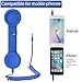 Cell Phone Handset, Retro Telephone Handset 3.5 mm Wired Anti Radiation Noise Reduction Receivers for iPhone, Android Mobile Phones, Smartphone (Dark Blue)