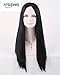 ATOZWIG Sexy Women New Cosplay Party Long Straight NO Bangs Natural Black Hair Cosplay Wigs Costume Party Fancy Wigs