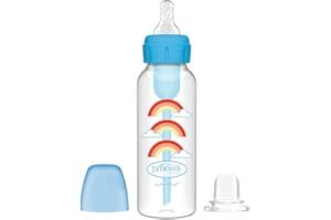 Dr. Brown's Options+ Narrow Bottle to Sippy Baby Bottle Start Kit, Single, Blue, 8 Ounce
